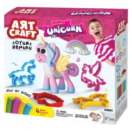 ART CRAFT Сет пластелин Unicorn, 4 чашки, 8 калапи, 200 g, 03551