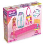 DEDE Спална соба за кукли Linda, со кукла, 03669