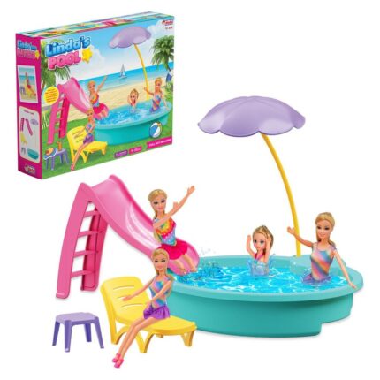 DEDE Linda doll swimming pool with slide, 03747