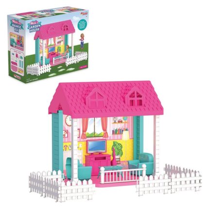 DEDE Mila dollhouse with garden and yard, with doll, 03756