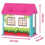 DEDE Куќичка за кукли Mila со градина и двор, со кукла, 03756