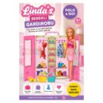 Gardërobë për kukulla DEDE Linda, me kukull dhe veshje, 03828