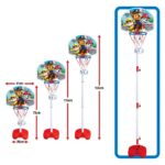 Koshi basketbolli DEDE Paw Patrol me këmbë, i madh, me lartësi të rregullueshme, 03880