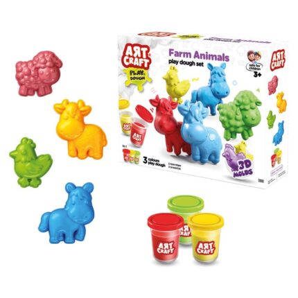 ART CRAFT Сет пластелин Животни од фарма, 168 g, 03993