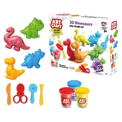 ART CRAFT Сет пластелин 3D диносауруси, 168 g, 03995