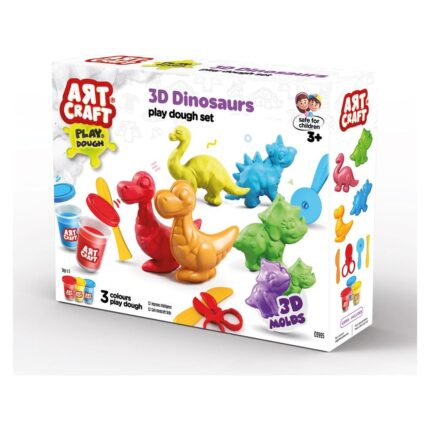 ART CRAFT Сет пластелин 3D диносауруси, 168 g, 03995
