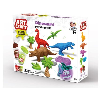 ART CRAFT Сет пластелин Диносауруси, 168 g, 03996