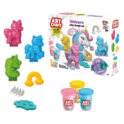 ART CRAFT Сет пластелин Unicorn со 3D калапи и крилја, 168 g, 03999