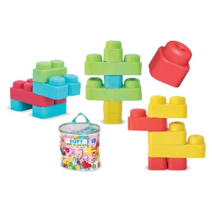 DEDE large soft blocks in a bucket, 18 pieces