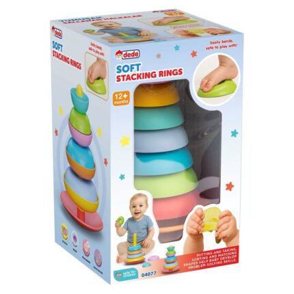 DEDE Baby soft stacking rings, wobbly tower, 04077