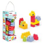 DEDE Baby Bloki soft building blocks in a tube, 28 pieces, 04099