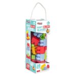 DEDE Baby Bloki soft building blocks in a tube, 28 pieces, 04099
