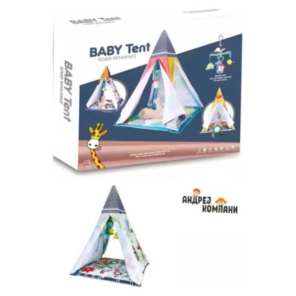 Baby tent with mat and hanging toys