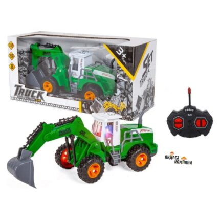 Remote-controlled excavator with light