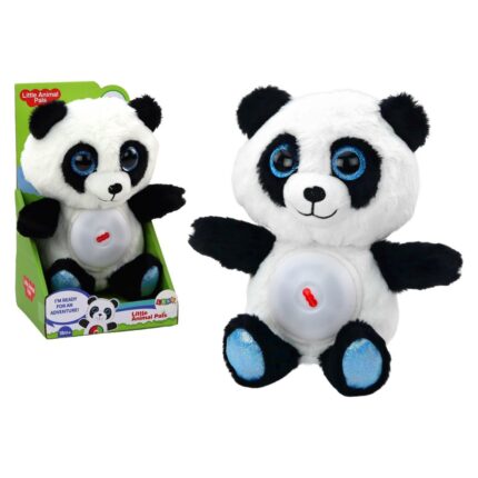 Plush panda with light and music