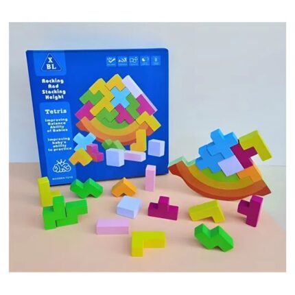 Wooden balancing game tetris