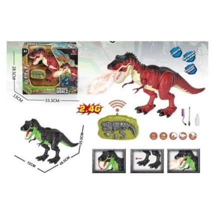 Dinosaur me telekomandë me dritë, zë dhe avull