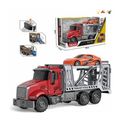 Transportues makinash Kamion me fërkim (friction) me rampë dhe makinë, dritë dhe zë · Mosha 3+
