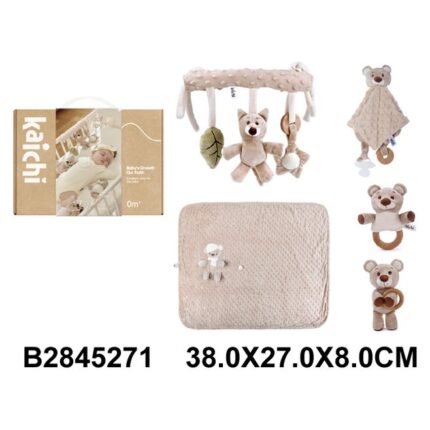 Baby gift set plush carousel with teddy bears