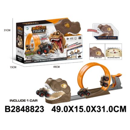 T-Rex Dinosaur Track Set with Light and Sound