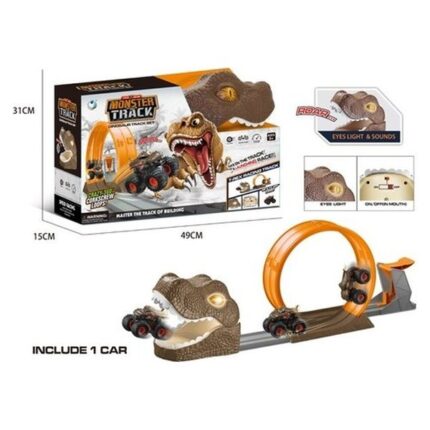 T-Rex Dinosaur Track Set with Light and Sound