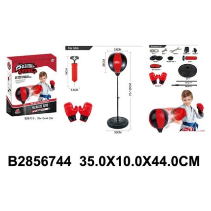 Boxing set with pole and gloves Bag on an adjustable pole and kids' gloves · 3+ years