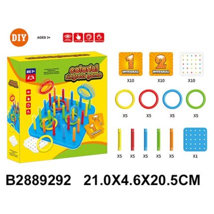 Colored ring toss game