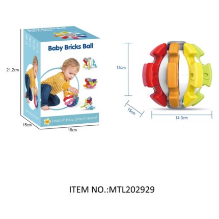 Baby ball made of soft cubes