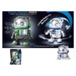 Robot panda vallëzues me dritë dhe muzikë