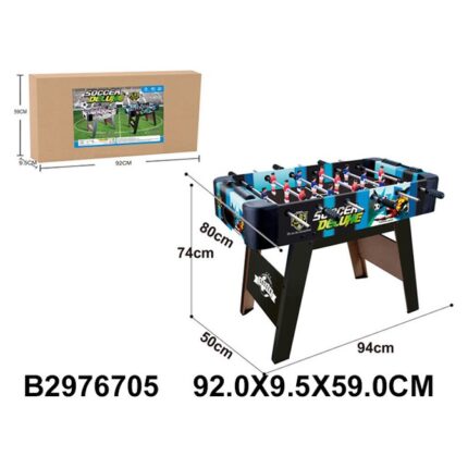 Tavolinë futbolli me këmbë Tavolinë e madhe futbolli 94 cm me lojtarë në shufra · Mosha 6+