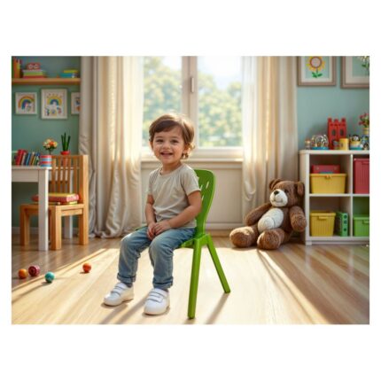 DOLU children's plastic chair, green, 3078