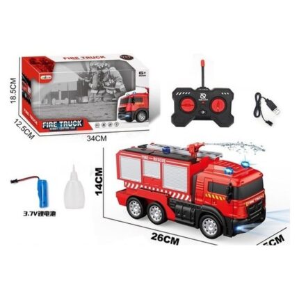 Remote-control fire engine with water spray