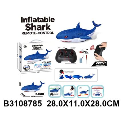 Inflatable remote-control shark Inflatable shark with controller, flies through the air · 6+ yrs.