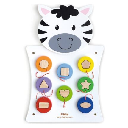 MGS Graphomotor wooden board Zebra with shapes, 50681