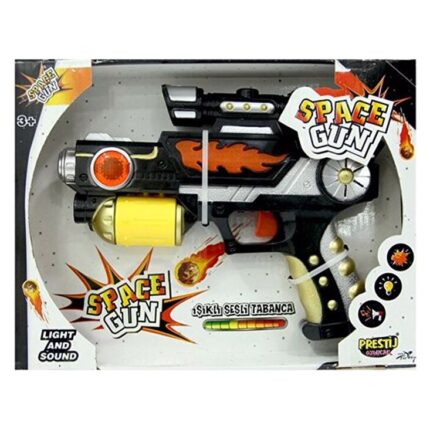Space gun with light and sound Battery-powered gun with light effects and sounds · 3+ years