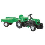 DOLU Ranchero pedal tractor with trailer, green, 8246