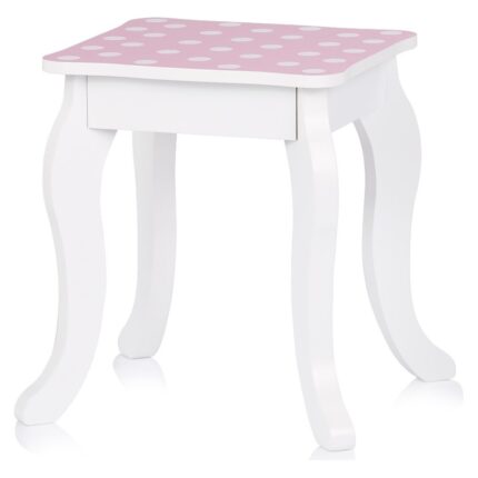 Chipolino children's dressing table with stool, pink