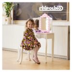 Chipolino children's dressing table with stool, pink