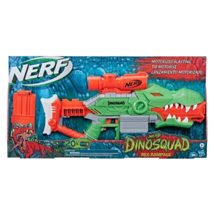 NERF Blaster me motor DinoSquad Rex-Rampage me 20 shigjeta, F0807