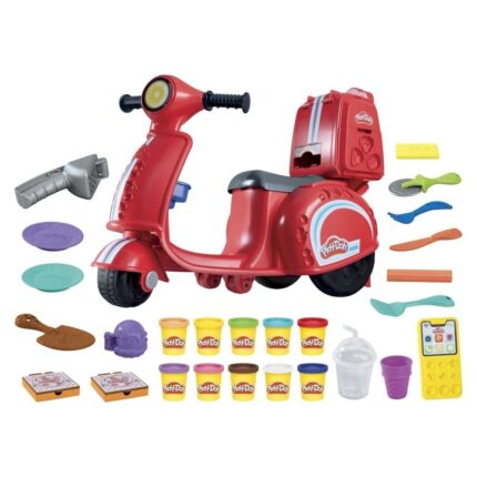 PLAY-DOH Скутер за достава на пица со пластелин, црвен, F8803