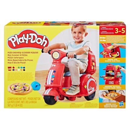 PLAY-DOH Skuter për dërgesën e picës me plastelinë, i kuq, F8803