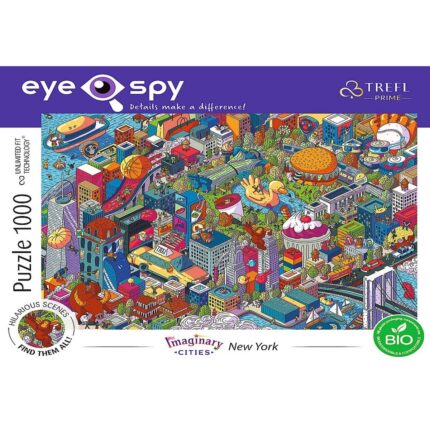 Trefl Prime Сложувалка Eye-Spy Imaginary Cities: Њујорк, 1000 парчиња – слика 2
