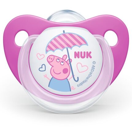 NUK Силиконска цуцла лажалка Peppa Pig, 18–36 месеци, 2 парчиња (асортиман) – слика 2