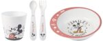 NUK Disney Mickey Mouse feeding set: cup, bowl, spoon and fork, 9+ months
