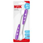 NUK Лажички за хранење Easy Learning со долга рачка, 6+ месеци, 2 парчиња – слика 4