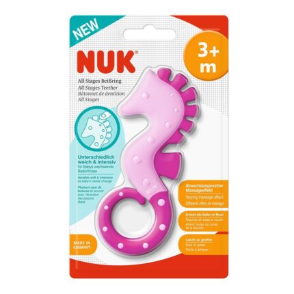 NUK Глодалка за заби Морско коњче All Stages, 3+ месеци (асортиман бои) – слика 2