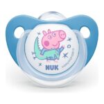 NUK Силиконска цуцла лажалка Peppa Pig, 6–18 месеци, 1 парче (асортиман)