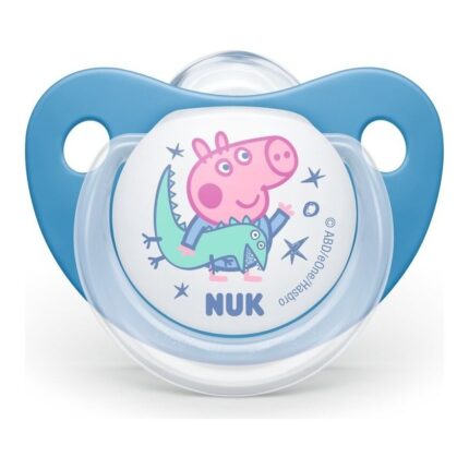 NUK Силиконска цуцла лажалка Peppa Pig, 6–18 месеци, 1 парче (асортиман)