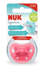 NUK Силиконска цуцла лажалка Signature, 18–36 месеци, со кутија (асортиман)