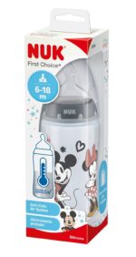 NUK Шише First Choice+ Disney Mickey/Minnie, 300 ml, 6–18 месеци (асортиман)
